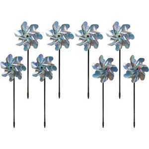 Premium Repellent Pin Wheels - Sparkly Holographic Wheel Spinners, Scare Birds